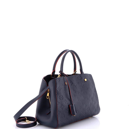 Louis Vuitton Montaigne Handbag Monogram Empreinte Leather Mm