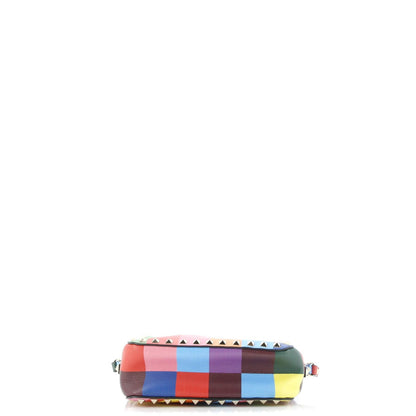 Valentino Garavani Rockstud 1973 Camera Crossbody Bag Striped Leather