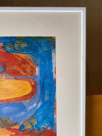 Zero Nine Wax on the newspaper on canvas Poster 1993 Framed - Jasper Johns