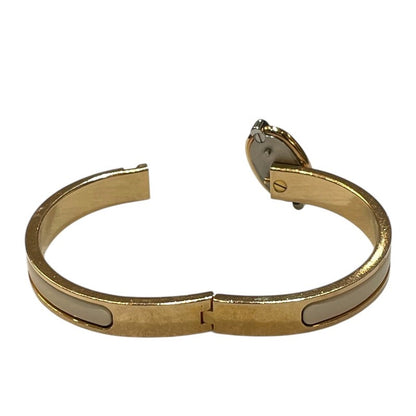 Hermes Mini Clic Bracelet In Nata Gold, Metal, Enamel