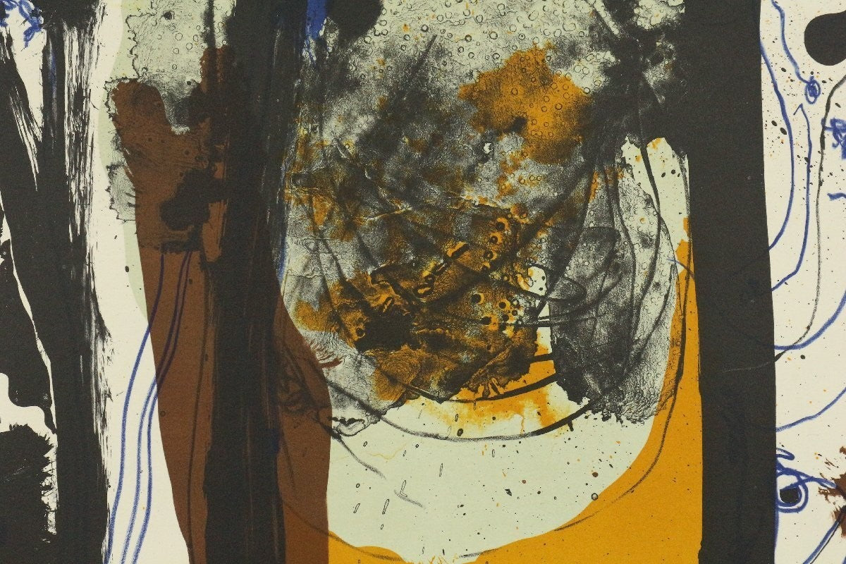 Josep Guinovart 1974 Lithograph Abstract Expressionist Print Barcelona Art 3/75