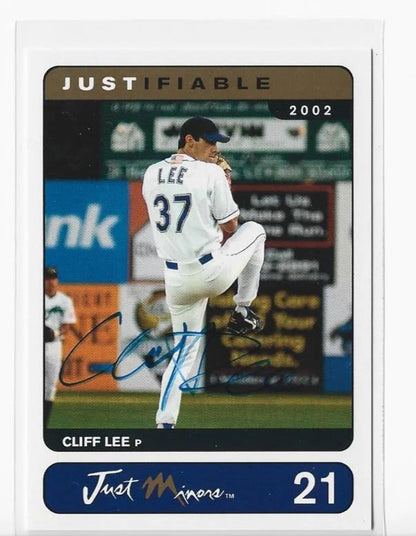 Cliff Lee 2002 Just Minors #21 (157/400) Autograph/Signed Card