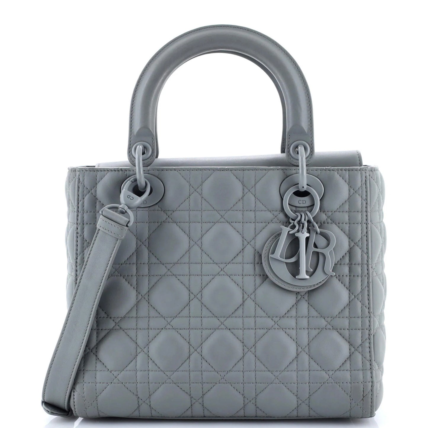 Christian Dior Ultra Matte Lady Dior Bag Cannage Quilt Calfskin Medium