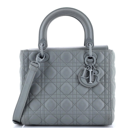 Christian Dior Ultra Matte Lady Dior Bag Cannage Quilt Calfskin Medium
