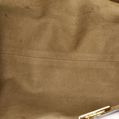 Gucci Padlock Chain Tote Gg Coated Canvas With Leather Medium