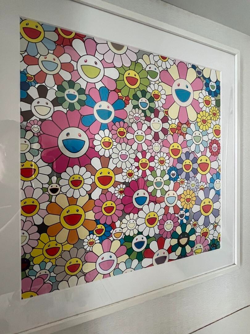 Signed Takashi Murakami "Smile of Flowers" 2011 Edition Framed and