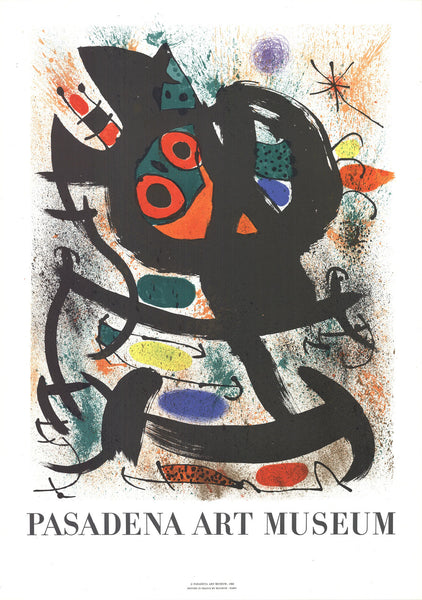 Abstract JOAN MIRO Pasadena Art Museum Exhibition 31.5" x 22.5" Lithograph 1969