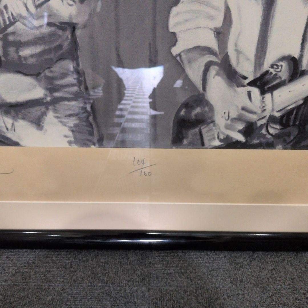 RONNIE WOOD Silkscreen Print Signed Framed Limited 104/ 160 1981 Rolling Stones