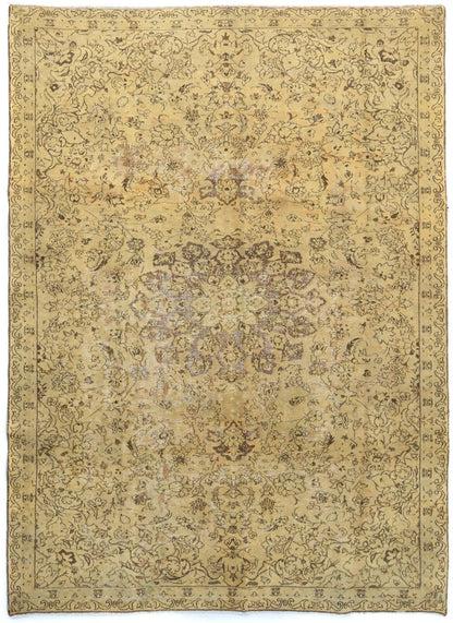 Hand-Knotted Antique Oriental Rug Distressed