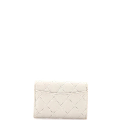 Chanel Classic Flap Card Case Quilted Caviar