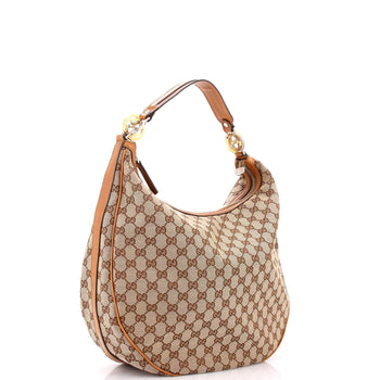 Gucci Twins Hobo Gg Canvas Large