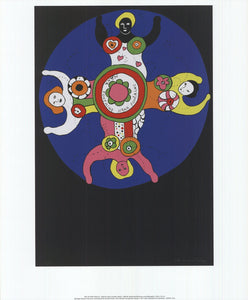 Niki De Saint Phalle Study For Nana Fountain (Black) " Offset Lithograph