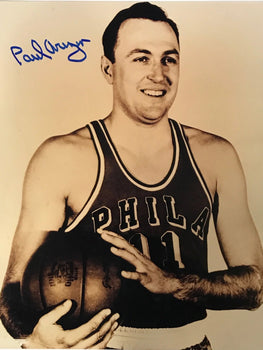 Paul Arizin Signed Basketball 8X10 Photo