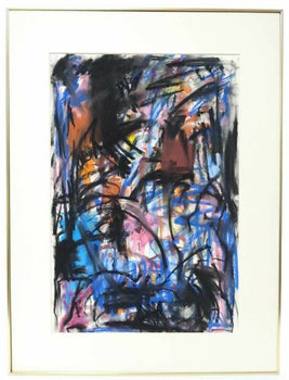 Robert Harms (America) Original Painting Pastel On Paper Signed Framed Abstract