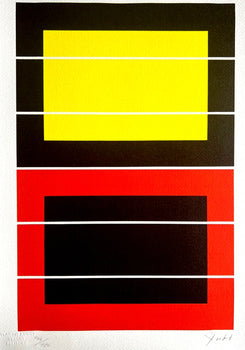 Donald Judd Lithograph Coa Signed Op Numbered In Pencil Crayon 180