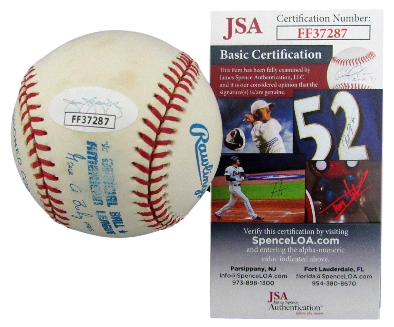 Bob Cain Pitched To Midget Signed/Inscribed Rawlings Oal Baseball Jsa 147024