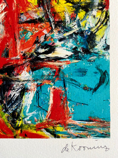 Willem De Kooning Action Painting Coa Signed