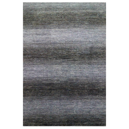 12'2"X18' Black Chiaroscuro Collection Hand Knotted Wool Oriental Rug