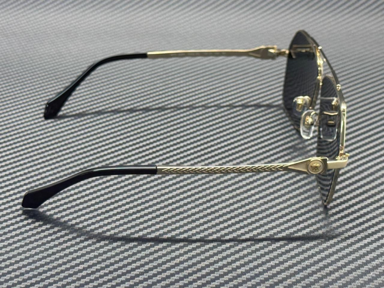 Versace Ve2284 10026G Gold Grey Mirror Men'S 63 Mm Sunglasses