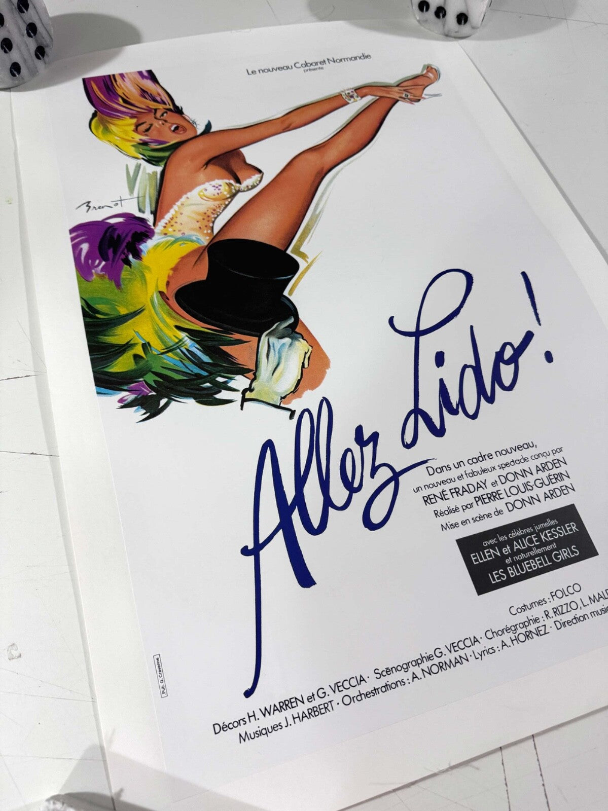 Lido Allez Lido Poster By Pierre Laurent Brenot On Linen Donn Arden