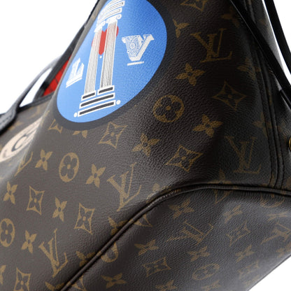 Louis Vuitton Neverfull Nm Tote Limited Edition World Tour Monogram Canvas Mm