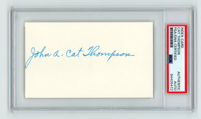 John Thompson Autographed Index Card Psa/Dna Certified