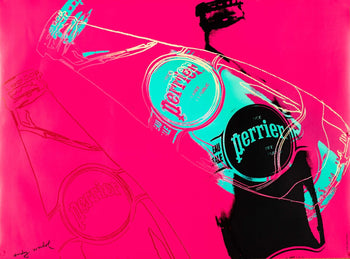 Perrier By Andy Warhol Vintage Pop Art Poster On Linen Excellent Red Version