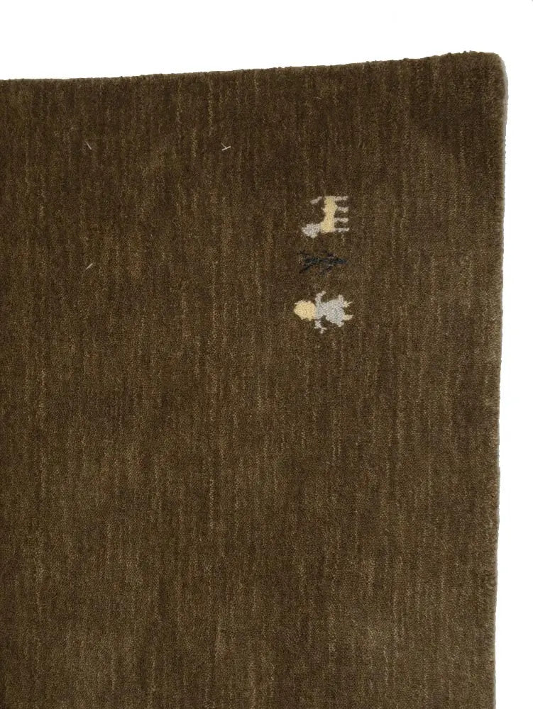 Brown wool area rug modern gabbeh 3x5 brown tribal design entryway carpet