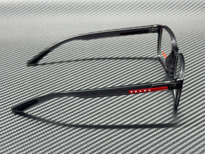 Transparent Grey Men's 55 mm Eyeglasses by Prada Linea Rossa PS 06RV 01D1O1