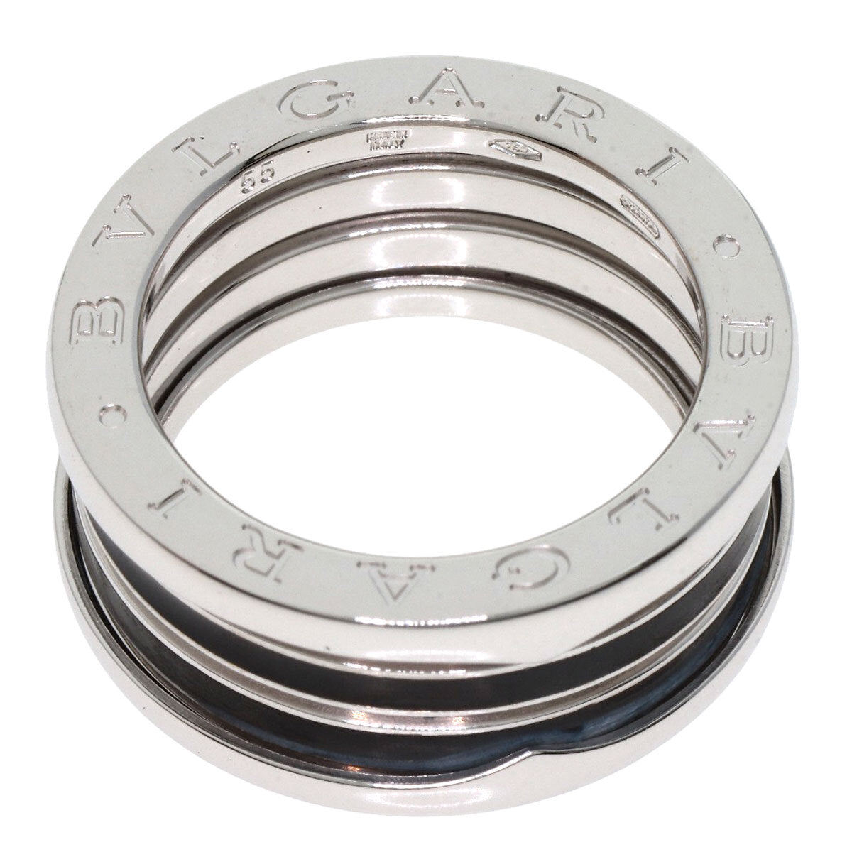 Bvlgari B.Zero1 4 Band Black Lacquer #55 Ring K18