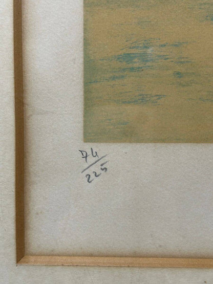 Avon Campana Lithograph Spring Girl With Balloon Framed Signed Numbered