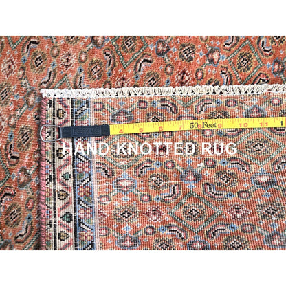 2'5"X3'8" Brown Hand Knotted Vintage North West Zoroastrian Fragment Rug