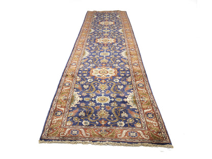 Hand-Knotted Wool Oriental Runner Rug Classic