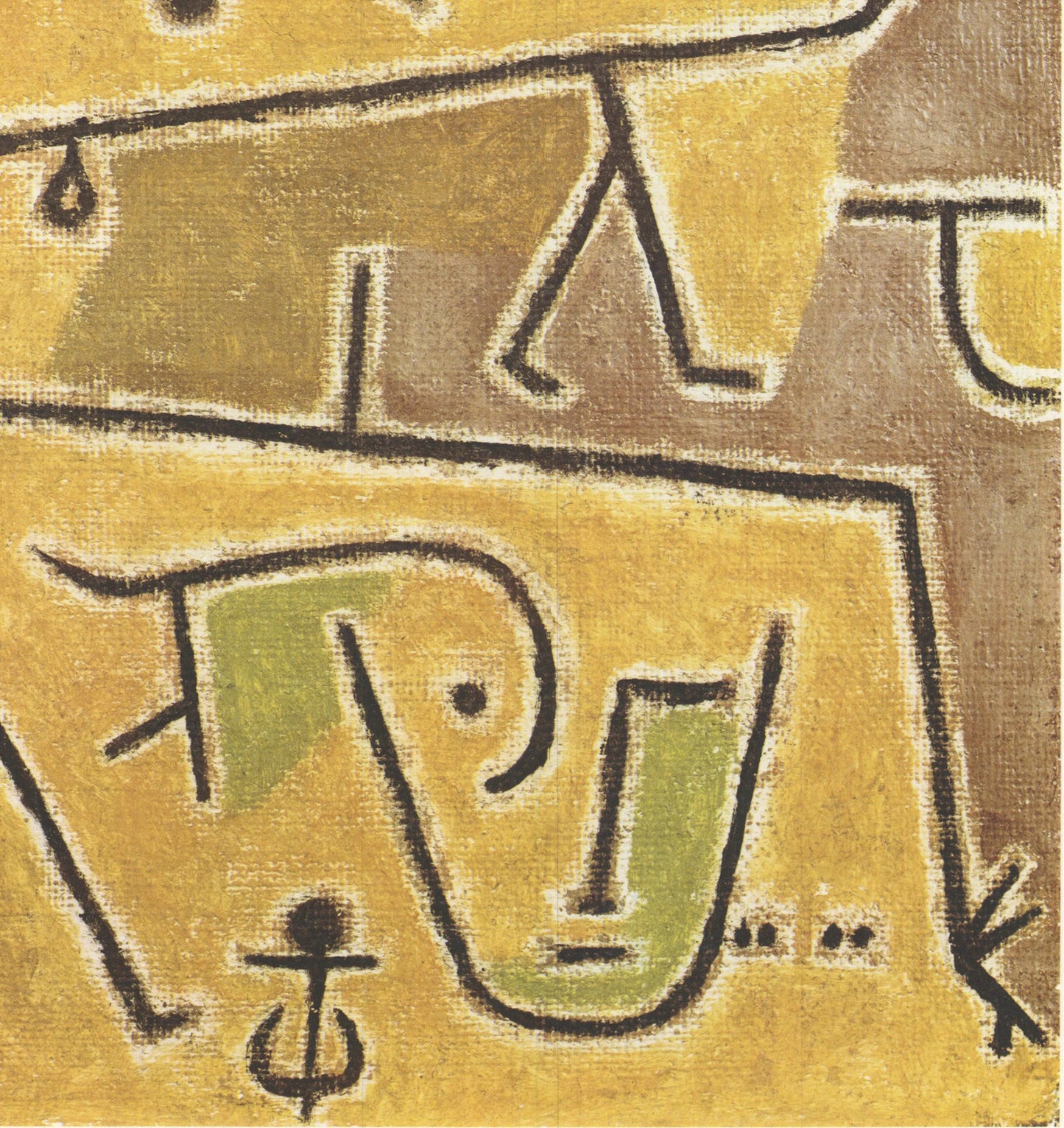 Paul Klee Red Vest " Offset Lithograph Modernism