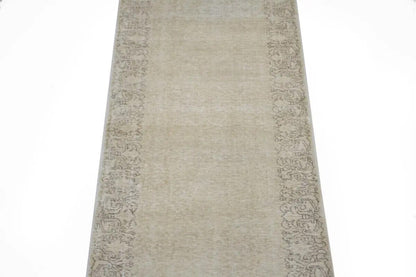 Hand-Knotted Antique Oriental Runner Rug Muted