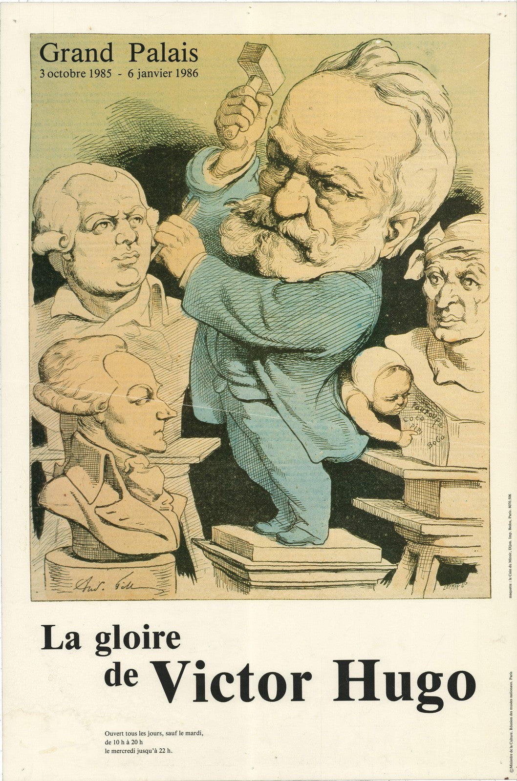 UNKNOWN ARTIST La Gloire de Victor Hugo 23.75" x 15.75" Offset Lithograph 1986 C