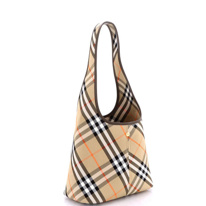 Burberry Hobo Shoulder Bag Vintage Check Canvas Small