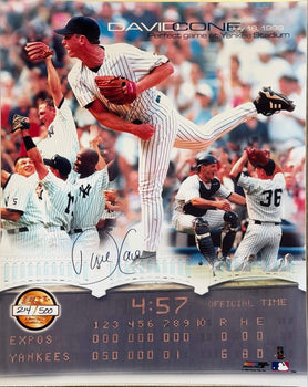 David Cone Autographed Yankees 16X20 Baseball