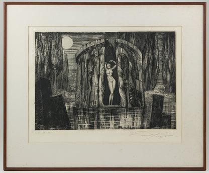 Ernst Fuchs Birth Of Venus Etching, Signed, Very Rare Ed.20, Fantastic Realism