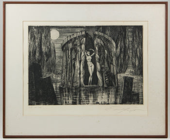 Ernst Fuchs Birth Of Venus Etching, Signed, Very Rare Ed.20, Fantastic Realism