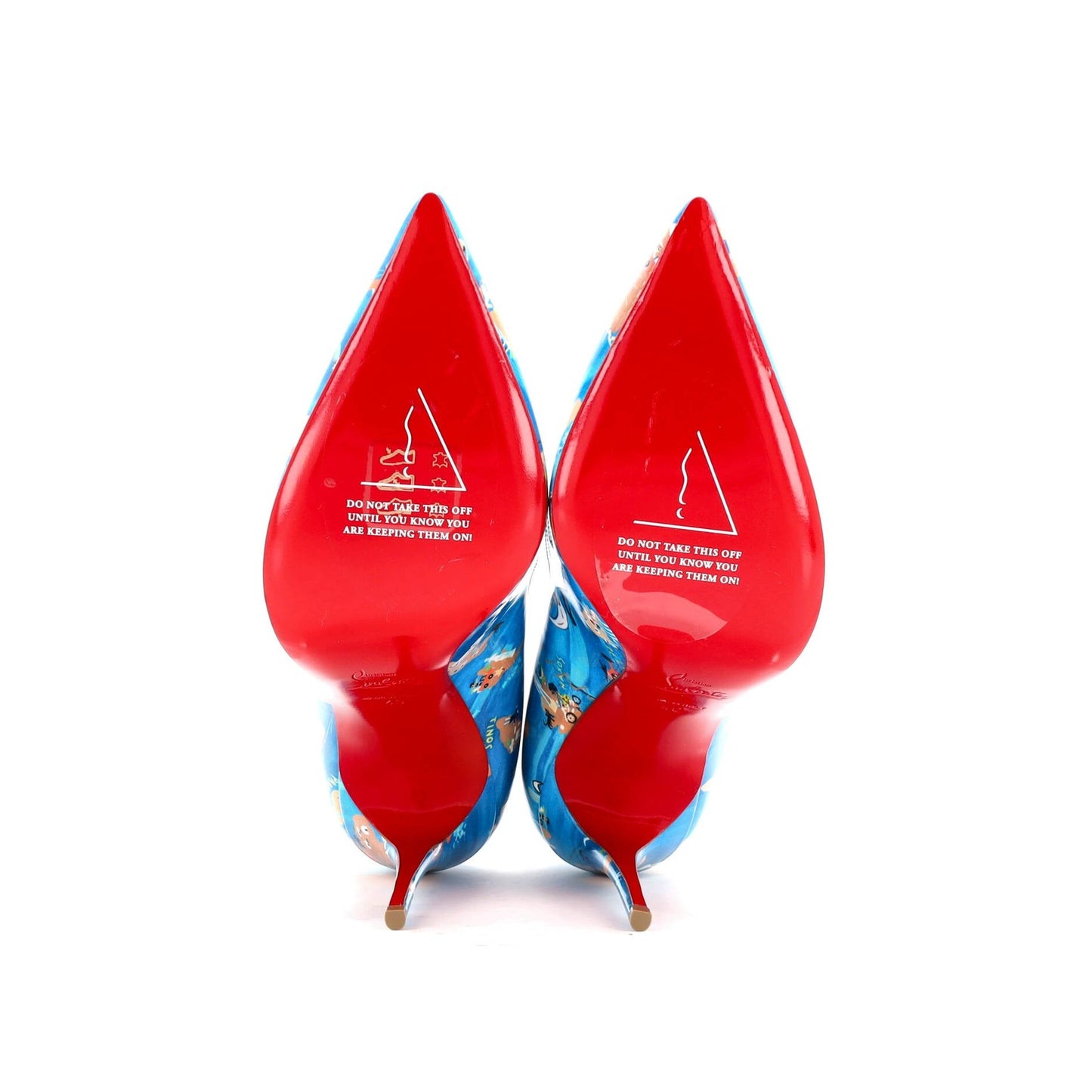 Christian Louboutin Women'S Hot Chick Pumps Printed Patent 100