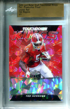Tee Higgins 2020 Leaf Metal Draft Crystal Red