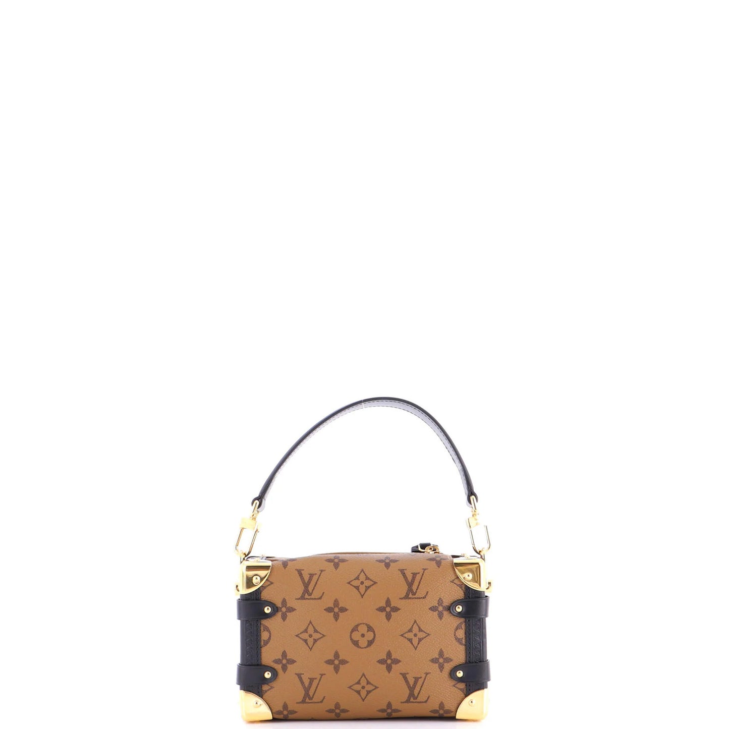 Louis Vuitton Side Trunk Handbag Reverse Monogram Canvas Pm