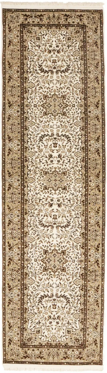 Handmade rug runner oriental kitchen carpet plush classic 3x10 floral kirman
