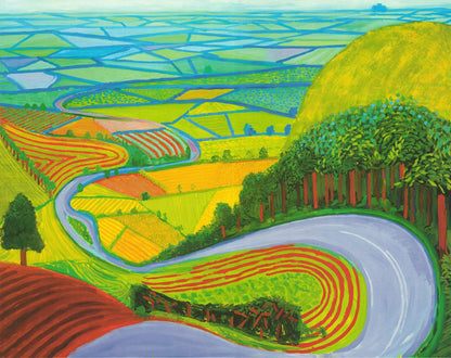 David Hockney Garrowby Hill " Poster Pop Art Multicolor Green