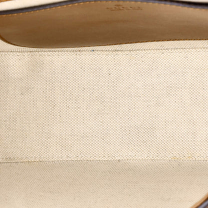 Gucci Charisma Flap Shoulder Bag Logo Embossed Leather With Braided Detail