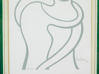 Amintore Fanfani Abbraccio (1989) Signed Lithograph Xxviii/Xxx  Framed Italia