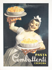 Pasta Combattenti Poster By Gino Boccasile Vintage Poster