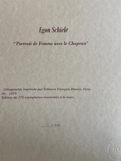 Egon Schiele Lithograph (Edvard Munch Amedeo Modigliani Franz Marc Balthus)