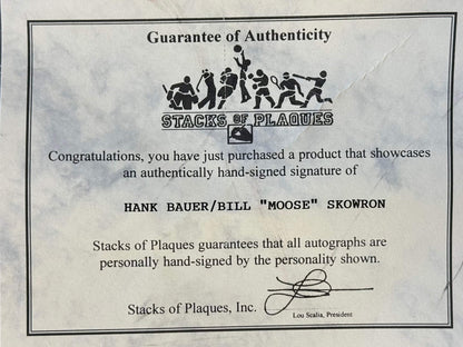 Photo Hank Bauer & Moose Skowron Autographed Yankees 8x10